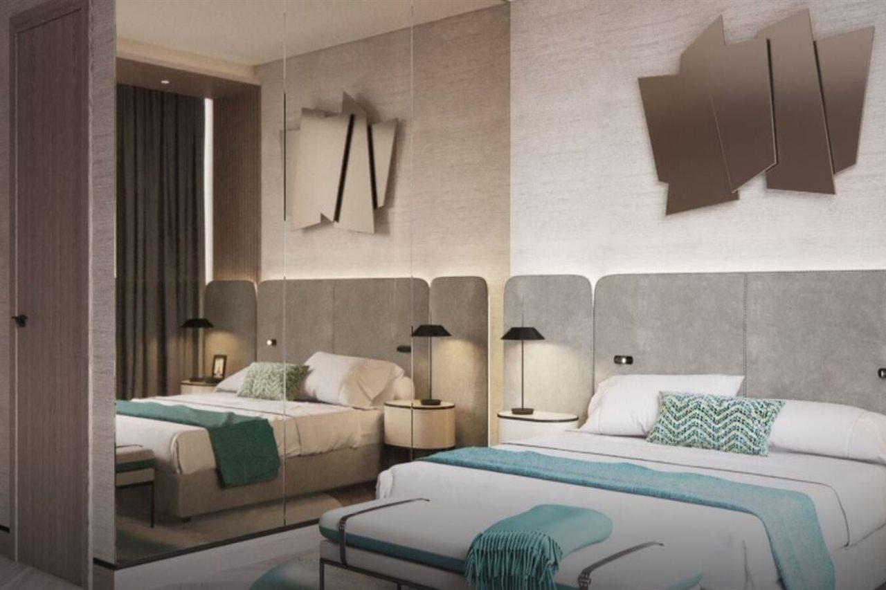 Paramount Hotel Midtown Dubaj Kültér fotó A room at the hotel