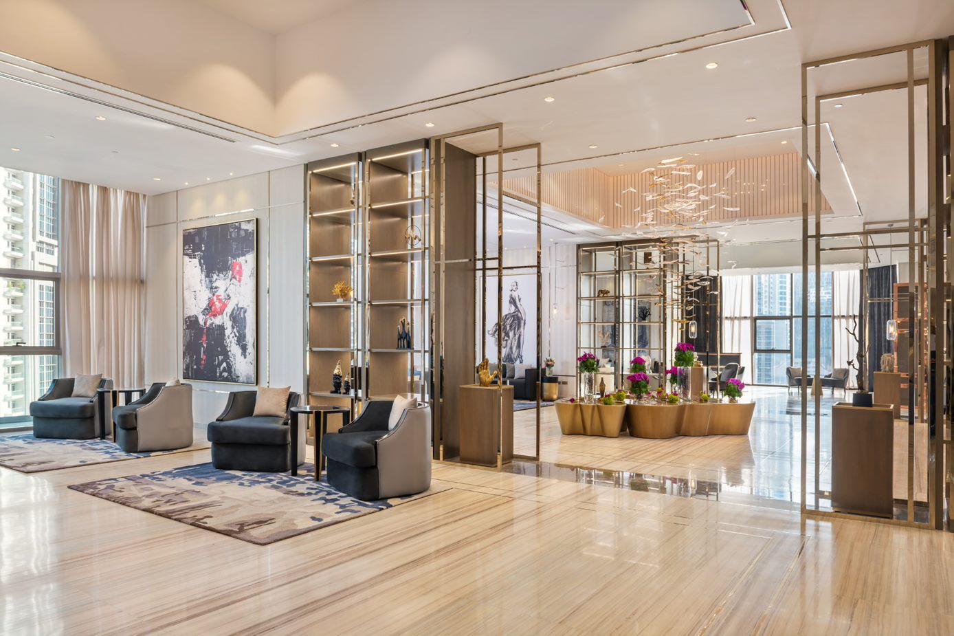 Paramount Hotel Midtown Dubaj Kültér fotó The lobby of the hotel